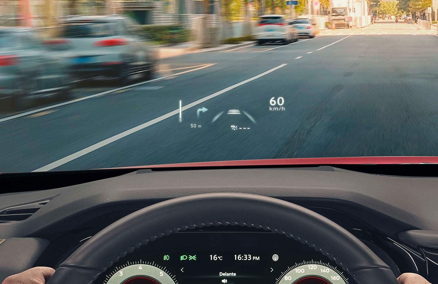 Tablero digital de Nissan Pathfinder con alertas al conductor